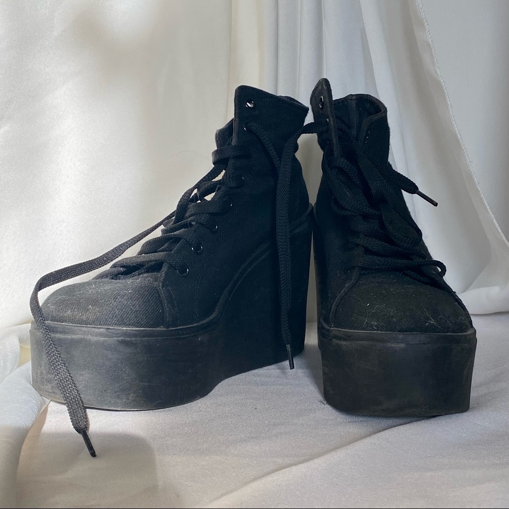 Topshop canvas platform shoes